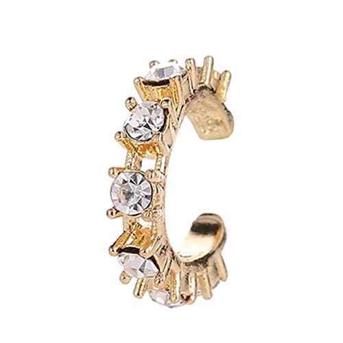 1 x Damen-Ohrclips, Strass, auf Manschette, Ohrringe, kein Piercing, Schmuck – Silber kostengünstig und langlebig von Generic