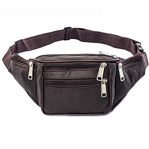 1 x Hüfttasche für Herren, Freizeittasche, Reisetasche, wasserdicht, für Outdoor-Sport, Tasche, Gürtel, X2I1, multifunktionaler Handy-Reißverschluss, coffee von Generic