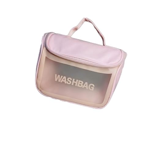 1 x Reise-Kulturbeutel für Damen, Duschtasche mit praktischem Griff, Make-up-Kosmetik-Organizer-Tasche für Reise-Toilettenartikel, Zubehör (Rosa), Pink, Solides Beaty-Case von Generic