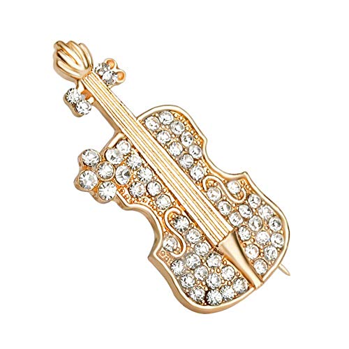 1 x Valentine 's Day Geschenk Diamant Gitarre Pin Emaille Brosche Schmuck Corsage Knopf Kleid Schal Clip Tasche Ornament praktisch von Generic