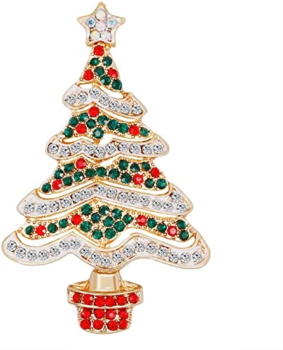 1 x Weihnachtsbrosche mit s, Modeschmuck, Kostüm, Schal, Kostüm, Legierung, Schal, Zubehör, Clip, Geschenk für Damen und Herren (Stil 16) von Generic