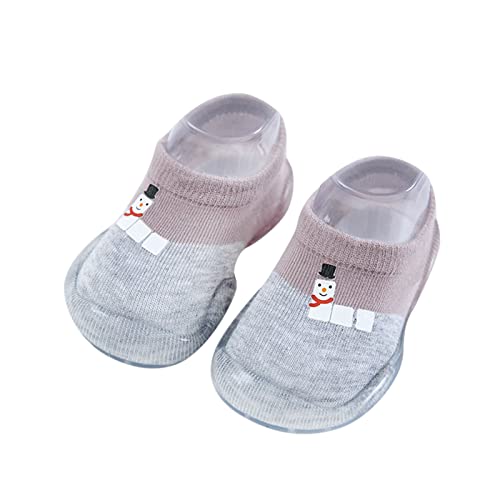 1. Schuhe Baby Cartoon Socken Schuhe Kleinkind Fleece WarmThe Floor Socken rutschfeste Prewalker Schuhe Baby Hausschuhe 19 (Grey, 22.5 Toddler) von Generic