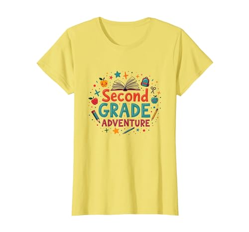 1. Tag der 2. Klasse Mädchen-Abenteuer T-Shirt, Damen, Gelb, 3XL von Generic