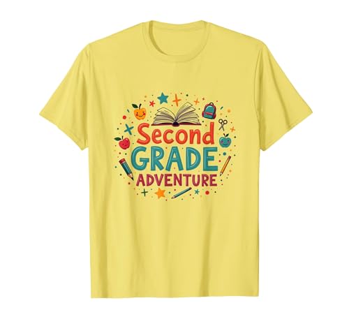 1. Tag der 2. Klasse Mädchen-Abenteuer T-Shirt, Herren, Gelb, M von Generic