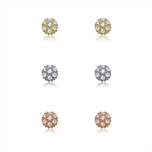 100% runde Zirkon Ohrstecker Frauen rotes Herz und Kugel Perle Ohrringe Set Jahrestag Schmuck 100% runde Zirkon Ohrstecker Frauen rotes Herz und Kugel Perle Ohrringe Set Jahrestag Schmuck von Generic