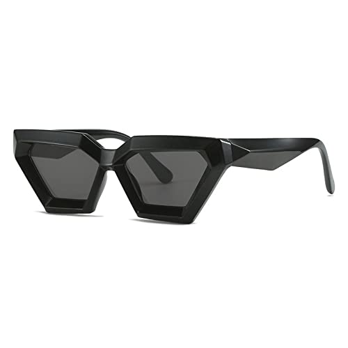 107Cat-Eye-Sonnenbrille für Damen, Vintage-Sonnenbrille mit Farbverlauf, Herren-Hip-Hop-Sonnenbrille, quadratische dicke Sonnenbrille von Generic