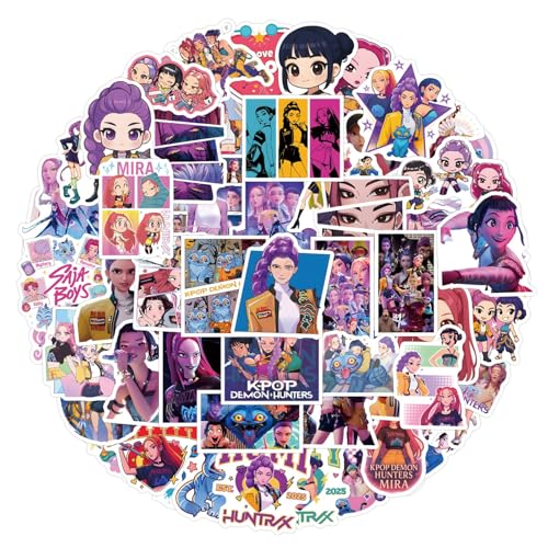 110 Stück Korean Idol Demon Movie Hunters Stickers Anime Stück wasserdichte Anime Merch Stickers Aufkleber für Erwachsene, Auto, Laptop, Wasserflaschen, Aufkleber für Teenager, Niedliche von Generic