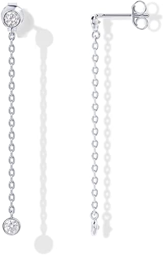 14 Karat vergoldetes Sterlingsilber, Poststation, lineare Ohrringe, simulierter Diamant, BTY-Tropfenohrringe, baumelnde Ohrringe für Frauen 14 Karat vergoldetes Sterlingsilber, Poststation, lineare Ohrringe, simulierter Diamant, BTY-Tropfenohrringe, baumelnde Ohrringe für Frauen von Generic