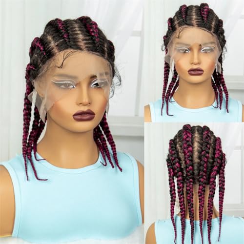 14 Zoll Transparente Synthetische Volle Spitze Geflochtene Perücken Kurze Spitze Frontal Perücken Für Schwarze Frauen Twist Knotenlose Box Spitze Perücken 14 Zoll Transparente Synthetische Volle Spitze Geflochtene Perücken Kurze Spitze Frontal Perücken Für Schwarze Frauen Twist Knotenlose Box Spitze Perücken von Generic