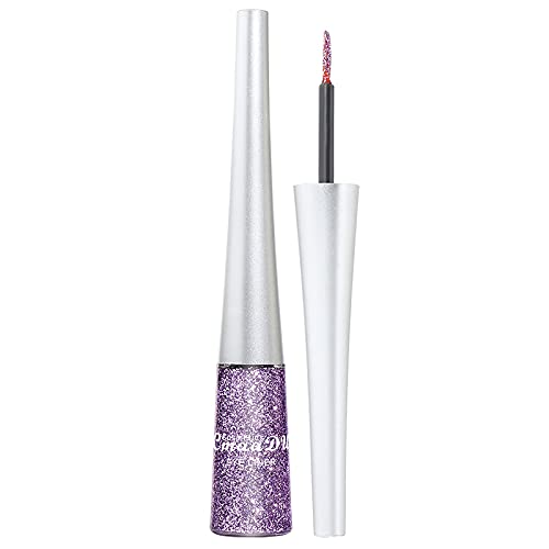 16 Farben schillernder Pailletten-Glitzerpulver-Eyeliner-Flüssigkeit, einfach aufzutragen, wasserfester, schweißfester, langanhaltender Eyeliner Organizer Mit Schubladen (D, One Size) von Generic