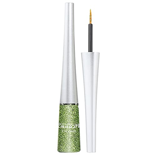16 Farben schillernder Pailletten-Glitzerpulver-Eyeliner-Flüssigkeit, einfach aufzutragen, wasserfester, schweißfester, langanhaltender Eyeliner Organizer Mit Schubladen (F, One Size) von Generic