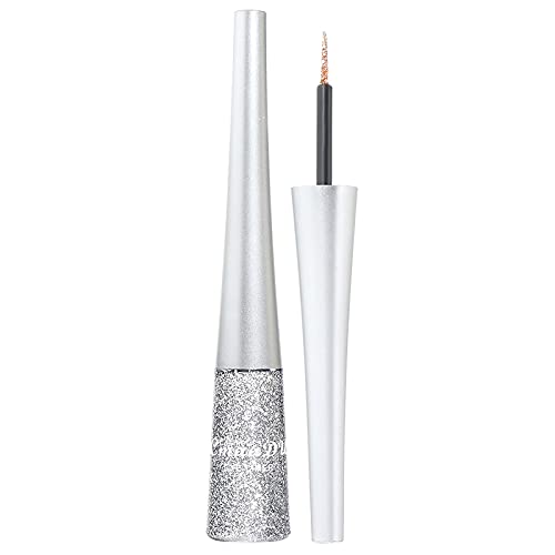 16 Farben schillernder Pailletten-Glitzerpulver-Eyeliner-Flüssigkeit, einfach aufzutragen, wasserfester, schweißfester, langanhaltender Eyeliner Organizer Mit Schubladen (J, One Size) von Generic