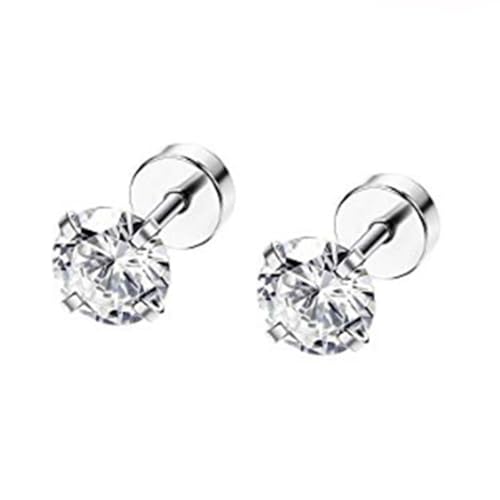16 g, 1 Paar Edelstahl Schrauben Knorpel Ohrringe für Männer Frauen Flatback Tragus Helix Ohr Stud Piercing Ohrringe Set von Generic