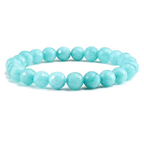 18 Farben Männer Stein Armbänder Charme Perlen handgemachte Strang Armbänder Frauen elastische Gebet Buddha Armreifen Mode (Color : G) von Generic