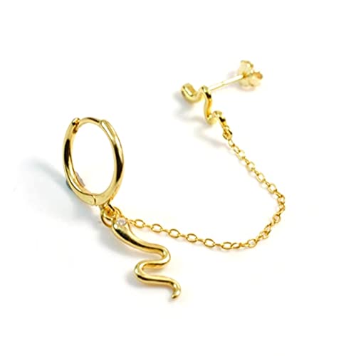 18 Karat vergoldet Schlange Ohrstecker für Frauen kleine Piercing Ohrring Ohrringe Schmuck Pendientes von Generic