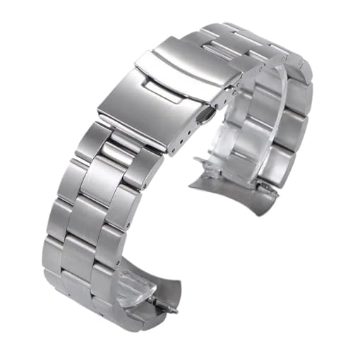 18 mm 20 mm 22 mm 23 mm 24 mm Edelstahlarmband Metallbogen-Uhrenarmband(Silver,23mm) von Generic