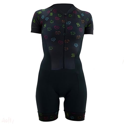 19 Farben Damen Radanzug Triathlon Racing Team Jersey Einteiler Jumpsuit Kurzarm Eng Radanzug Gel-Pad XS-3XL, 13, S 19 Farben Damen Radanzug Triathlon Racing Team Jersey Einteiler Jumpsuit Kurzarm Eng Radanzug Gel-Pad XS-3XL, 13, S von Generic