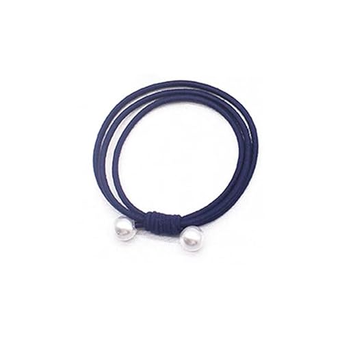 1PC süßes Set Haargummis Ringe elastisches Haar Mädchen Breves Sets Kopfbedeckung Perle Pferdeschwanz elastisches Band Haar-Accessoires(Blue) von Generic