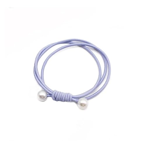 1PC süßes Set Haargummis Ringe elastisches Haar Mädchen Breves Sets Kopfbedeckung Perle Pferdeschwanz elastisches Band Haar-Accessoires(Light biue) von Generic