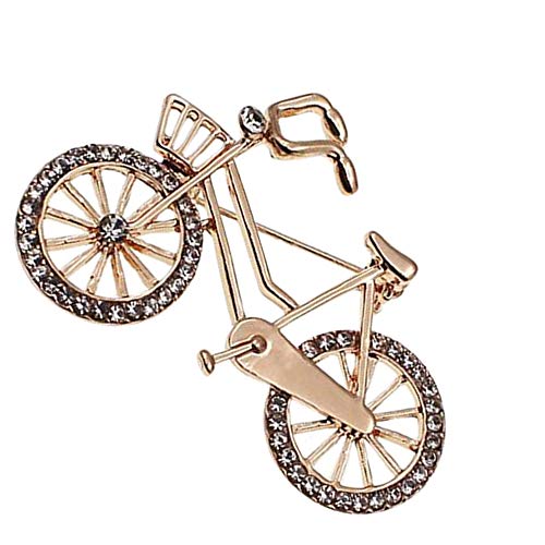 1X Brosche Frauen Corsage Goldene Fahrrad Hochzeit Braut Pin Männer Kleid Diamant Brosche Praktisch und geschickt von Generic