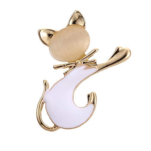 1X Gold Katze Revers Pin Emaille Pin Brosche Schmuck Corsage Button Kleid Schal Schal Clip Tasche Ornament Praktisch von Generic