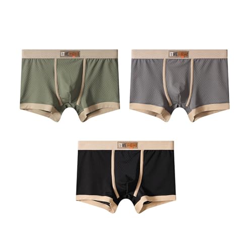 1er-3er Pack Boxershorts Herren Unterhosen Männer Boxer Shorts mit Elastischem Bund Herrenunterhosen Bequeme Weich Herren-Boxershorts Atmungsaktive Herrenunterwäsche Angebote Schwarz L von Generic