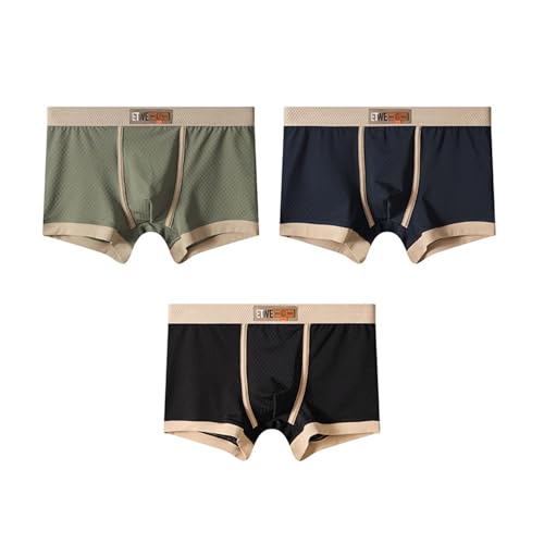 1er-3er Pack Boxershorts Herren Unterhosen Männer Boxer Shorts mit Elastischem Bund Herrenunterhosen Bequeme Weich Herren-Boxershorts Atmungsaktive Stretch Herrenunterwäsche Angebote Blau M von Generic