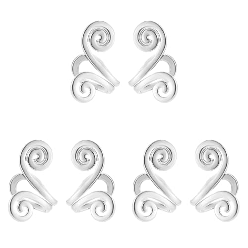 2/3/6 Paar Schlankheits-Ohrringe, Nicht Piercing Akupressur Ohrmanschettenclip Magnetisch Earcuff 925 Sterling Silber, Akupressur-Massage, Akupressur-Schlankheits-Ohrringe für Damen Herren (3 Paar) von Generic