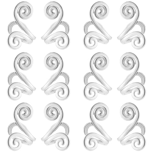 2/3/6 Paar Schlankheits-Ohrringe, Nicht Piercing Akupressur Ohrmanschettenclip Magnetisch Earcuff 925 Sterling Silber, Akupressur-Massage, Akupressur-Schlankheits-Ohrringe für Damen Herren (6 Paar) von Generic