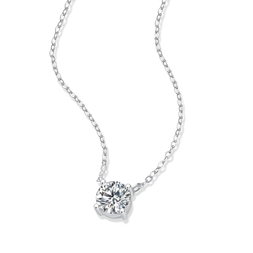 2-3 CT Moissanit Doppelte Herzheize Halsketten für Frau, 18K Gold plattiert S925 Silberschmuck für Frauen Freundin Mutter sie am Jubiläums Geburtstag 2ct von Generic