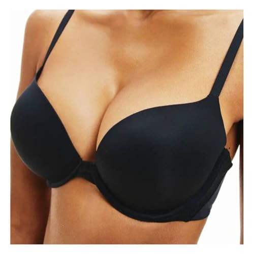 2 Größen Bigger Boost BH Super Maximum Push Up dick gepolsterte Bombshell VS fügen 2 Cups hinzu, volle Wirkung, Schwarz , 80A von Generic