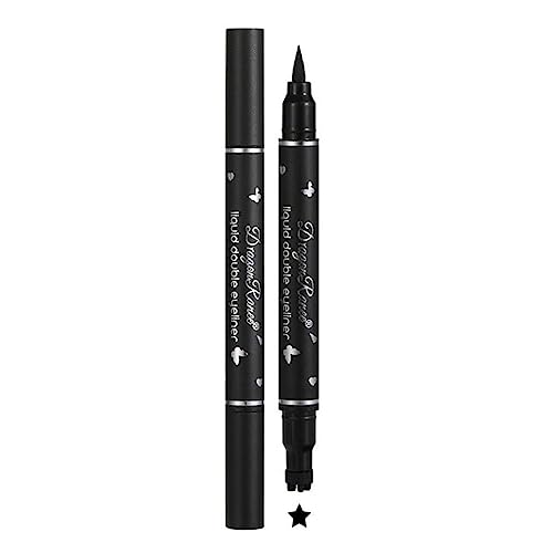 2 IN 1 Schmetterling Dichtung Eyeliner Stift Stern Mond Stempel Make-up Augenflüssigkeit Langlebig Penc Liner Augen Schwarz Kosmetik L5S2 Wasserdicht von Generic