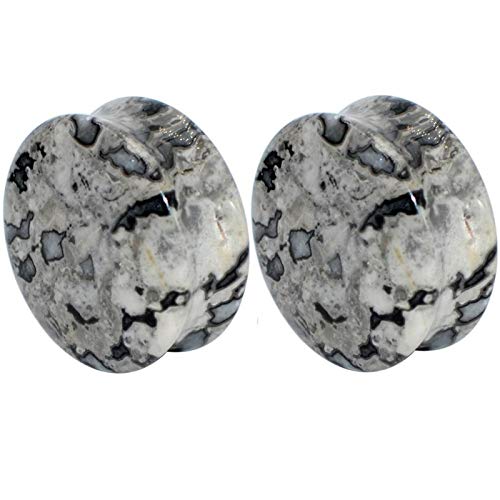 2 STÜCKE/Stein Ohrstöpsel Ohrringe Frauen Männer Flesh Tunnel Piercing Expander Ohr Keil Stecker von Generic