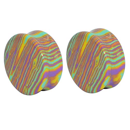 2 STÜCKE/Stein Ohrstöpsel Ohrringe Frauen Männer Flesh Tunnel Piercing Expander Ohr Keil Stecker von Generic