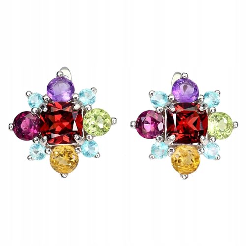 2 Silber Ohrringe Naturamethyst Apatiten Zitrone Granat fein 2 Silber Ohrringe Naturamethyst Apatiten Zitrone Granat fein von Generic