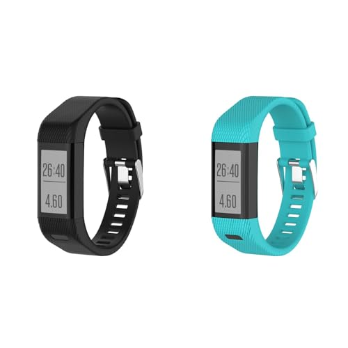 2 Stück Armband Kompatibel mit Garmin Approach X40/X10 Armbänder Damen Herren Sport Wasserdichtes Ersatzarmband Silikon Wechselarmband für Garmin Vivosmart HR Plus Uhrarmband,0409A09 2 Stück Armband Kompatibel mit Garmin Approach X40/X10 Armbänder Damen Herren Sport Wasserdichtes Ersatzarmband Silikon Wechselarmband für Garmin Vivosmart HR Plus Uhrarmband,0409A09 von Generic