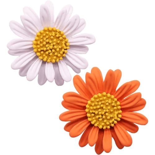 2 Stück Gänseblümchen-brosche Für Damen, Retro-sonnenblumen-kragennadel, Brosche Für Mantel, Mütze, Schal, Tasche, Dekoration von Generic