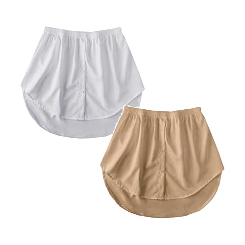 2 Stück Hemdverlängerung Damen Minirock Blusenrock Petticoat Extender Hemd Verlängerung Layering Top Mini-Unterrock Saum Röckchen Blusen Verlängerung Damen 2 Stück Hemdverlängerung Damen Minirock Blusenrock Petticoat Extender Hemd Verlängerung Layering Top Mini-Unterrock Saum Röckchen Blusen Verlängerung Damen von Generic