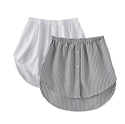 2 Stück Hemdverlängerung Damen Minirock Blusenrock Petticoat Extender Hemd Verlängerung Layering Top Mini-Unterrock Saum Röckchen Blusen Verlängerung Damen 2 Stück Hemdverlängerung Damen Minirock Blusenrock Petticoat Extender Hemd Verlängerung Layering Top Mini-Unterrock Saum Röckchen Blusen Verlängerung Damen von Generic