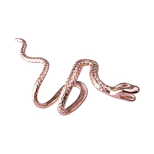 2 Stück Kupfer Schlangenförmige Ohrclip-Manschetten-Wickelohrringe Kein Piercing-Clip Vintage-Ohrringe Partygeschenke Gefälschter Piercingschmuck von Generic