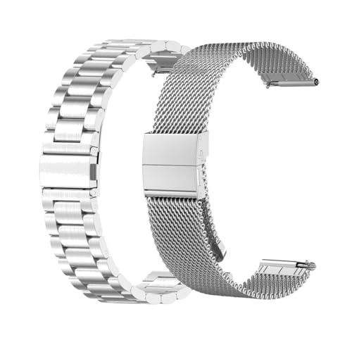 2 Stück Metall Armbänder Kompatibel mit Moto 360 2nd Gen Men's 42mm Armband für Damen Herren, Metall Solide + Mesh Edelstahl Armband Ersatz Uhrenarmband für Moto 360 2nd Gen Men's 42mm 2 Stück Metall Armbänder Kompatibel mit Moto 360 2nd Gen Men's 42mm Armband für Damen Herren, Metall Solide + Mesh Edelstahl Armband Ersatz Uhrenarmband für Moto 360 2nd Gen Men's 42mm von Generic