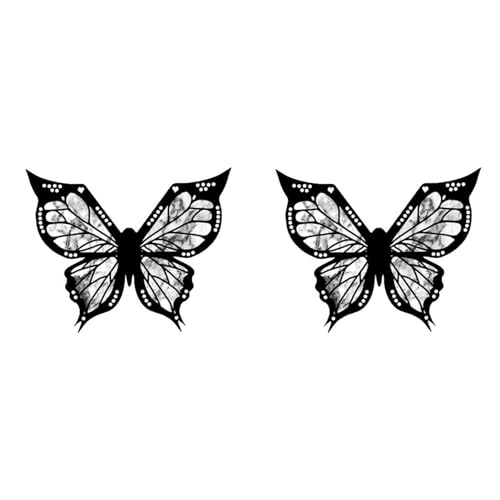 2 Stück Schmetterlings-Eyeliner-Schablonen – Schmetterlings-Eyeliner-Stempel | Geflügelte Eyeliner-Schablone | Wiederverwendbare Flexible Wing-Lidschatten-Schablonen Für Smokey-Lidschatten von Generic