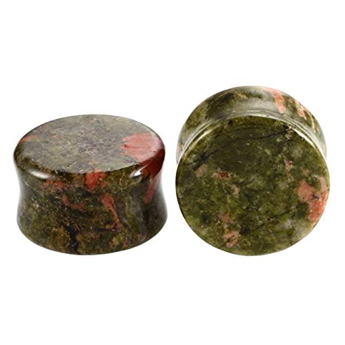 2 Stücke Stein Hohl Single Flared Ohr Fleisch Messgeräte Piercing Ohr Expander Keil Stecker von Generic