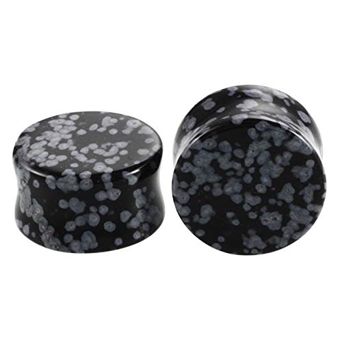 2 Stücke Stein Hohl Single Flared Ohr Fleisch Messgeräte Piercing Ohr Expander Keil Stecker von Generic