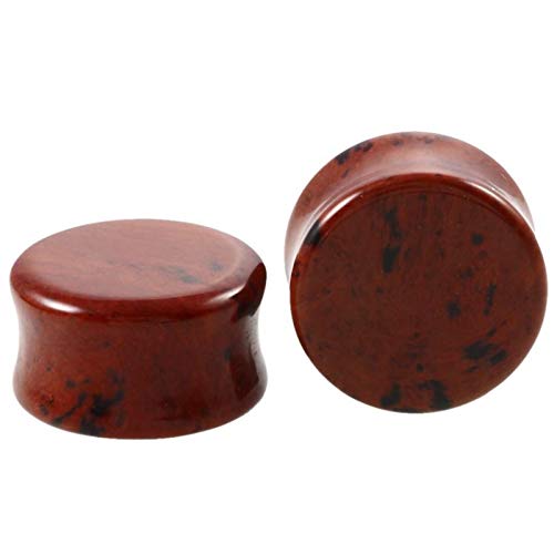 2 Stücke Stein Hohl Single Flared Ohr Fleisch Messgeräte Piercing Ohr Expander Keil Stecker von Generic
