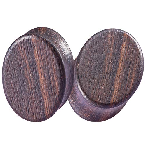 2 stücke Holz Flesh Tunnel Doppel Ausgestelltes Holz Ohr Expender Bahre Pincher Ohr Plugs Gauges Ohrringe von Generic