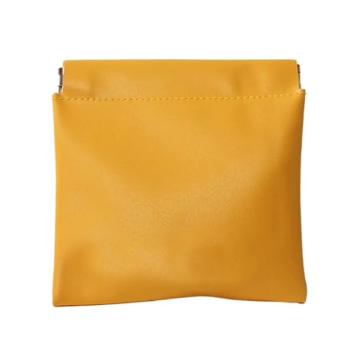 2 stücke Leder Einfache Make-Up Lagerung Tasche Frauen Pouch Tragbare Make-Up Schlüssel Gläser Organizer Taschen(2pcs-Yellow,12 * 12cm) von Generic