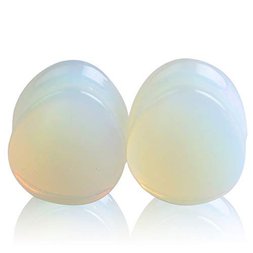 2 stücke Stein Teardrop Tunnel Piercings Stecker Ohrring Messgeräte Ohr Expander Keil Stecker Ohr Piercings von Generic