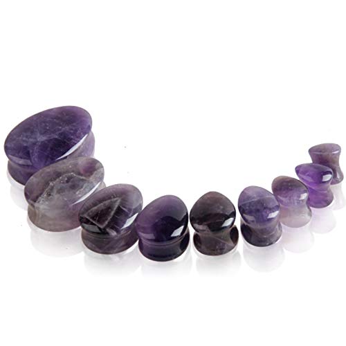 2 stücke Stein Teardrop Tunnel Piercings Stecker Ohrring Messgeräte Ohr Expander Keil Stecker Ohr Piercings von Generic