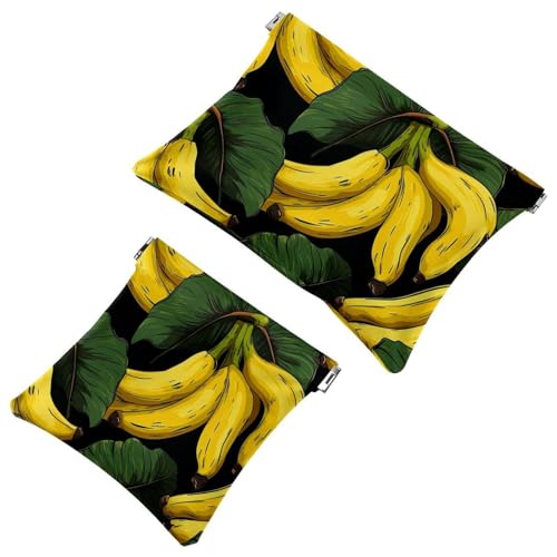 2 x Schrapnellbeutel für Geldbörse, ästhetische Blume Schwan-1651, wasserdichte Make-up-Tasche, tragbare Tasche für Frauen, Geschenke, Mehrfarbig 06, A：7.1x5.8in/18x14.8cm，B:4.7x4.5in/12x11.5cm von Generic